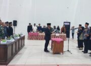 Danramil 09 Prambanan Bersama Forkopimcam Hadiri Pengambilan Sumpah Pengawas TPS Se Kecamatan Prambanan