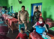 Sukseskan Sub PIN Polio, Babinsa Wonosari Dampingi Pemberian Vaksin Polio Desa Binaan    