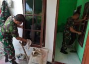 Kepedulian Koramil 04/Jebres, Merenovasi Rumah Tidak Layak Huni (RTLH) Milik Purnawirawan TNI AD