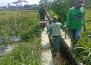 Babinsa Koramil Manisrenggo Kodim 0723 Klaten Bantu Masyarakat dengan Karya Bakti Pengecoran Aliran Air Irigasi Pertanian