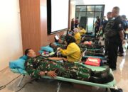 *Peringati Hari Donor Darah se-Dunia, Prajurit Kodim 0735/Surakarta Ikut Sumbangkan Darahnya