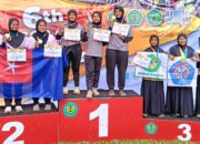 Adila + Meisya + Batrisya, Raih Medali Emas Divisi Compound Umum Putri Kejuaraan Panahan BOAC Piala Presiden RI