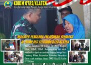 Waaster Panglima TNI Berikan Bantuan Sembako Untuk Warga Tambong Wetan