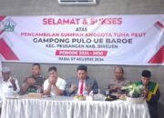 Camat Teguh Mandiri putra S.STP., Lantik Tuha Peut Gampong Pulo ue Baroe, kecamatan peusangan kabupaten Bireuen periode 2024-2029,