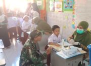 Peduli Kesehatan Anak, Babinsa Karangasem Dampingi Pelaksanaan Program BIAS Dan Skrining Kesehatan