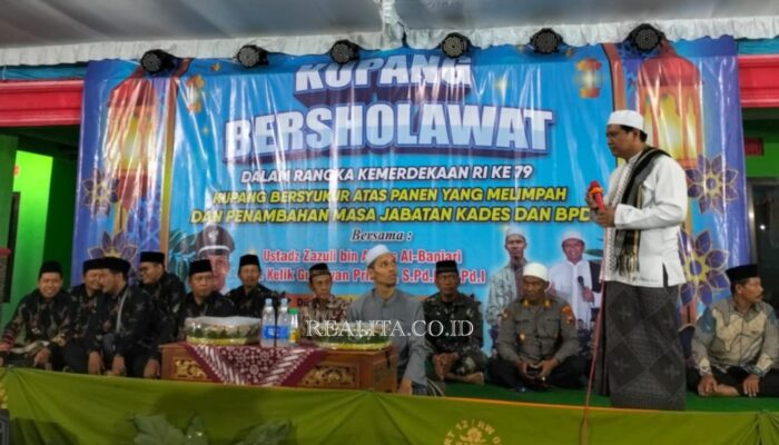 Kupang Bersholawat Meriahkan HUT RI Ke-79, Koramil Karangdowo Amankan Bersinergi Bersama Polsek