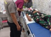 POLSEK CIOMAS BERSAMA UNIT LAKA LANTAS CEK TKP DAN EVAKUASI KORBAN PEMBACOKAN ANGGOTA TNI DILAKUKAN OLEH GENG MOTOR