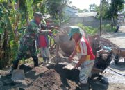 Tingkatan Infrastruktur, Babinsa Bersama Warga Karya Bakti Cor Jalan Desa Wadunggetas Klaten