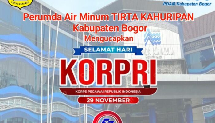 PDAM TIRTA KAHURIPAN Kabupaten Bogor Mengucapkan Selamat Hari KORPRI ke-53