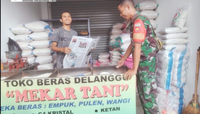 Jelang Hari Raya Idul Fitri, Babinsa Sriwedari Monitoring Harga Sembako