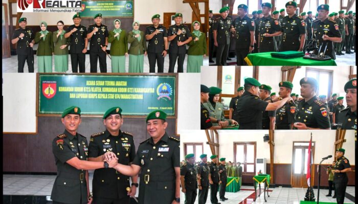 Serah Terima Jabatan Dandim 0723/Klaten: Letkol Inf Slamet Hardianto Resmi Gantikan Letkol Czi Bambang Setyo Triwibowo
