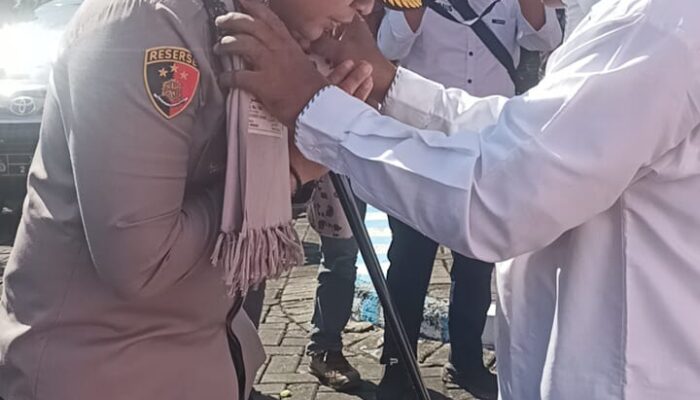 Kapolres Bangkalan AKBP Hendro Sukmono Hadiri kunjungan Kerja Di mapolsek Blega 