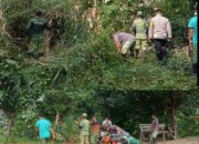 Koramil 03/Serengan Bersama Warga Dan Seluruh Elemen Masyarakat Gotong-royong Bersihkan Lingkungan