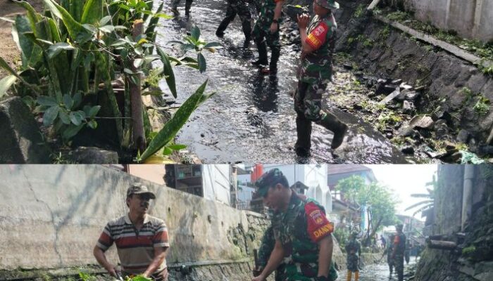 Peringati Harkitnas 2025, Dandim 0735/Surakarta Terjun Langsung Pimpin Pembersihan Sampah Dan Rumput Liar di Sungai Buntung