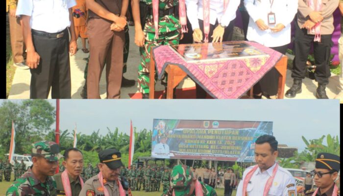 Kasdim 0723 Klaten Tutup Karya Bakti Mandiri Klaten Bersinar Ke 29 Di Desa Ketitang Kecamatan Juwiring Kabupaten Klaten Tahun 2025
