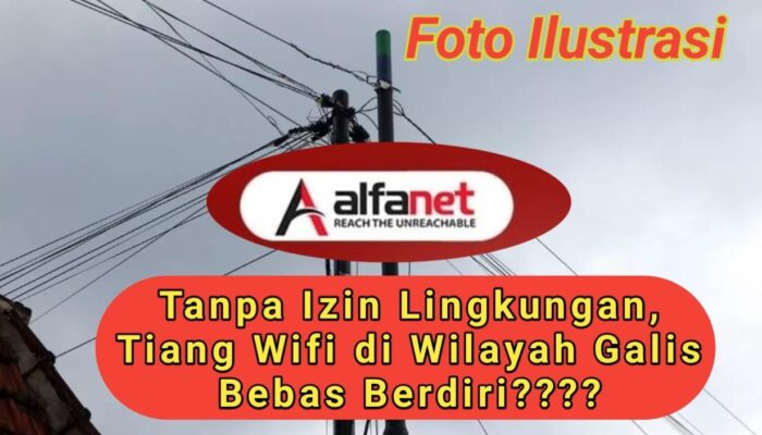 Pemasangan Tiang Wifi di Wilayah Kecamatan Galis Diduga Tanpa Ijin dari Desa Hingga Camat, Manajer : Tidak Perlu Izin dari Kepala Desa