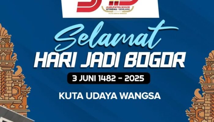 Pimpinan Beserta Segenap Jajaran PERUMDA AIR MINUM TIRTA KAHURIPAN Mengucapkan Selamat Hari Jadi Bogor Ke-543
