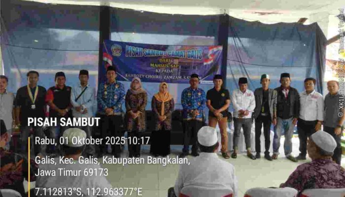 Pisah Sambut Camat Galis, Mahsus Resmi Serahkan Tongkat Estafet Kepada Fahrozy Choiril Zamzam