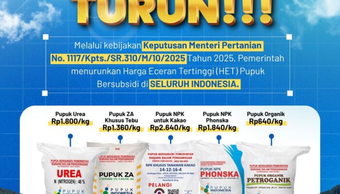 Harga Pupuk Subsidi di Kecamatan Galis Turun Sesuai Kepmentan No. 800/Kpts/SR.310/M/09/2025