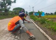 Mulai Pengecoran Bahu jalan Kaliputih -Wonolilo