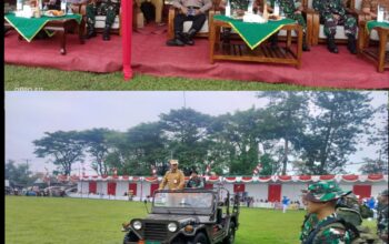 Sekda Jadi Inspektur Upacara  Pembukaan TMMD Ke 127 di Desa Wonosari Kecamatan Gondangwetan