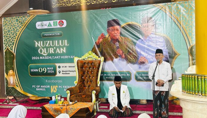 Wabup Pasuruan Hadiri Nuzulul Qur’an di Masjid Cenghoo, ini Pesan Yang Di Sampaikan di Depan Ribuah Jamaah