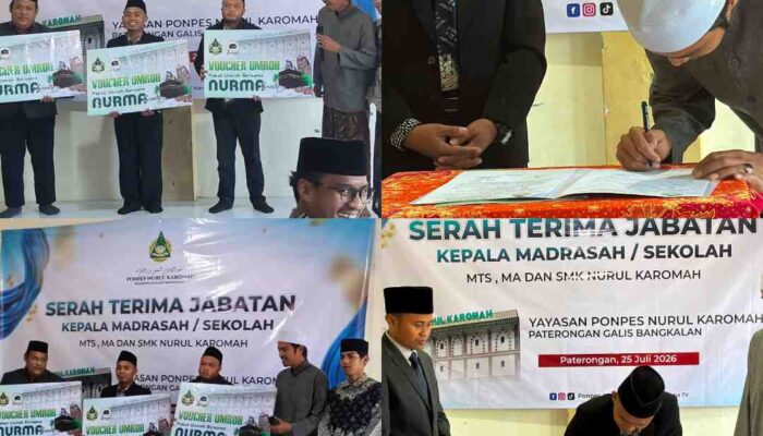 Tiga Kepala Madrasah dan Sekolah Berganti, Pondok Pesantren Nurul Karomah Beri Voucher Umrah untuk Para Purna Tugas