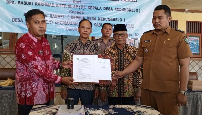 Serah Terimah Jabatan, Kades Kedungrejo Utamakan Program Visi Misi