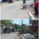 Jalan Carat-Bulusari Mulai Di Paving,Tapi Tak Semua Kerusakan Di Tangani.