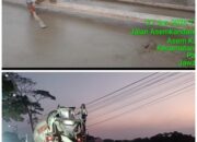 600 Meter Jalan Bendungan- Rejosari Sudah di Cor Beton Rigid ,Pengerjaan Malam Hari Cegah Keretakan.