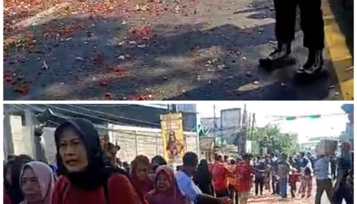 Ikhtiar Spiritual,Ratusan Warga Gelar Selamatan Jenang Sengkala di Patung Sapi Pandaan