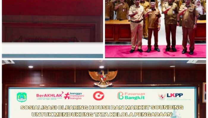 Wabup Buka Sosialisasi “Clearing House Dan Market Sounding“ Di Auditorium Empu Sendok, Ini Sejumlah Point Penting Yang di Sampaikan ke Seluruh OPD