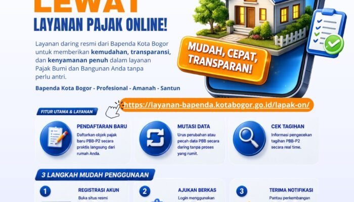 Melalui Layanan LAPAK-ON, Masyarakat Bogor Bisa Lebih Mudah Bayar PBB-P2 lewat Online