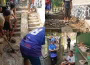 Warga Cibuluh Bergotong Royong Perbaiki Jalan dan Jembatan Rusak yang Tak Kunjung Direhabilitasi