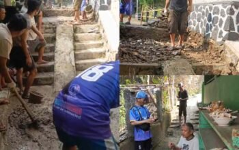 Warga Cibuluh Bergotong Royong Perbaiki Jalan dan Jembatan Rusak yang Tak Kunjung Direhabilitasi