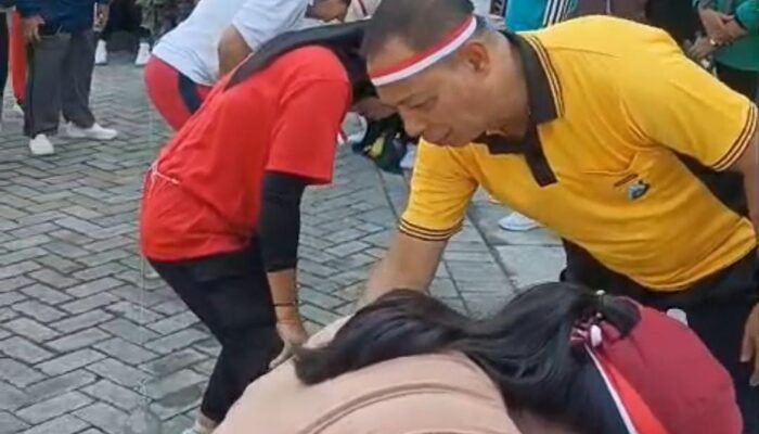 Polsek Jabon Gelar Senam Kebugaran, Lomba Memperingati HUT Kemerdekaan RI Ke-81