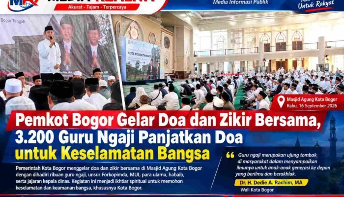 Pemkot Bogor Gelar Doa dan Zikir Bersama, 3.200 Guru Ngaji Panjatkan Doa untuk Keselamatan Bangsa