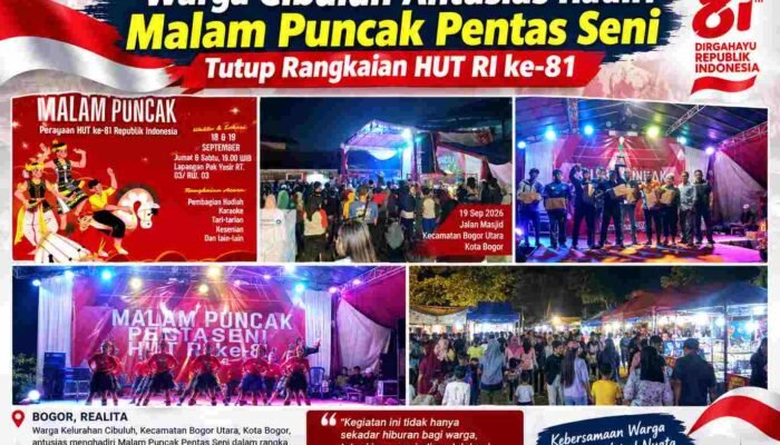 Warga Cibuluh Antusias Hadiri Panggung Pentas Seni, Tutup Rangkaian HUT RI ke-81