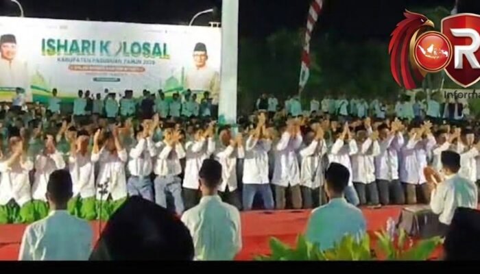 Diikuti 2.000 Peserta Muda, Seni Terbang ISHARI Kolosal Digelar Padati Halaman Kantor Bupati Pasuruan 
