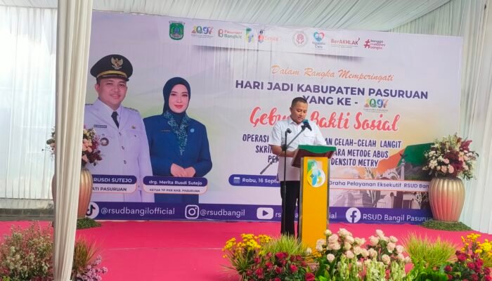 Peringati Hari Jadi ke-1097, Pemkab Pasuruan Gelar Baksos Operasi Bibir Sumbing dan Deteksi Dini Kesehatan