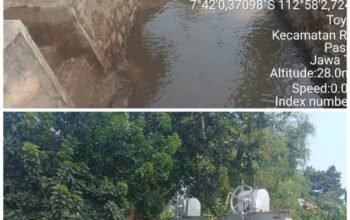 Antisipasi Banjir Musim Hujan, Pemkab Pasuruan Tuntaskan Pembangunan Pintu Air Di Toyaning kecamatan Rejoso.