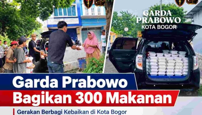 Peduli Sesama, Garda Prabowo Bagikan 300 Makanan untuk Masyarakat di Kota Bogor