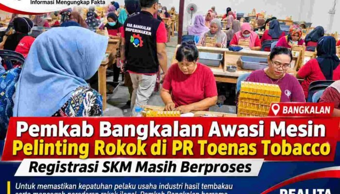 Pemkab Bangkalan Awasi Mesin Pelinting Rokok di PR Toenas Tobacco, Registrasi SKM Masih Berproses