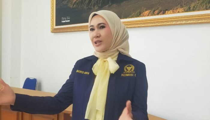 Anggota Komisi X DPR RI Lita Mahfud Arifin Prihatin Masih Ada Sejumlah Sekolah Rusak Di Kabupaten Pasuruan.