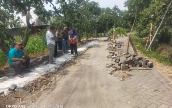 Sempat Viral Protes Jalan Rusak,Pemkab Segera Benahi Jalan Paving Di Desa Banjarkejan