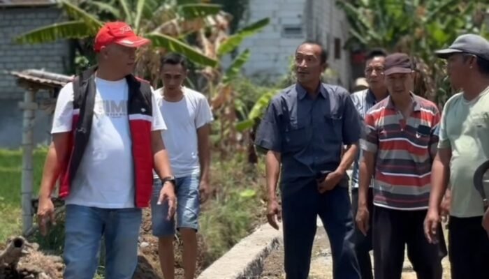 Wujudkan Aspirasi Petani, Anggota DPRD Pasuruan H. Heru Veri Nurcahya Tinjau Pembangunan JUT Desa Tanjungarum kecamatan Sukorejo
